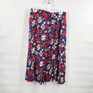 Sag Harbor Floral Button Down Skirt Petite…